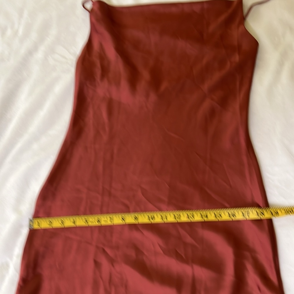 Petal & Pup Rust colored Satin Dress Size 8 - Picture 8 of 13